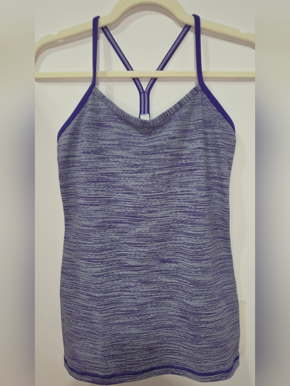 Lululemon Power Y Tank- White/Berry Rumble/Burgundy‎ Bay
